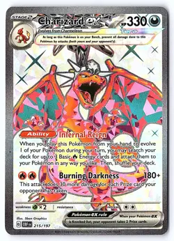 Charizard ex Sv03: Obsidian Flames 215/197 Holo Ultra Rare Pokemon TCG NM - Image 1