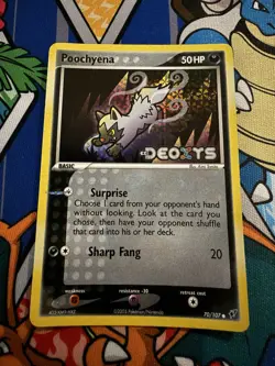 Pokemon Poochyena EX Deoxys 70/107 Reverse Holo - Image 1