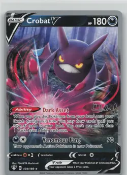 Crobat V 104/189 Ultra Rare World Championship Decks Pokemon Near Mint - Image 1