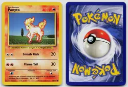 PONYTA 60/102 COMMON BASE SET UNLIMITED POKEMON NM - Image 3