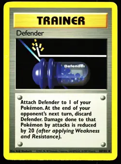 DEFENDER 80/102 UNCOMMON BASE SET UNLIMITED POKEMON MP - Image 1