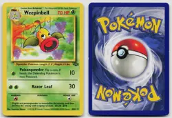 WEEPINBELL 48/64 UNCOMMON JUNGLE POKEMON UNLIMITED LP - Image 3