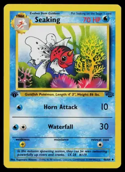 SEAKING 46/64 UNCOMMON JUNGLE POKEMON 1ST EDITION NM - Image 1