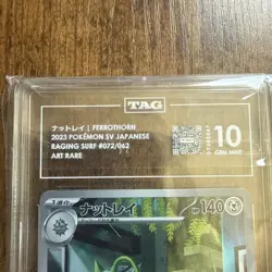Pokemon Ferrothorn 072/062 Art Rare Holo Sv3a: Raging Surf TAG 10 Japanese 2023 - Image 3