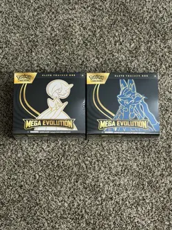 Pokemon TCG Mega Evolutions ETB Lucario And Gardevoir English Sealed Set - Image 1