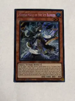 Yugioh Mirror Mage of The Ice Barrier BLTR-EN007 Secret Rare 1st Ed NM - Image 1