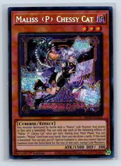Yugioh! Maliss [P] Chessy Cat - MP25-EN123 - Prismatic Secret Rare - 1st Edition - Image 1