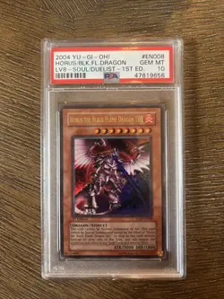 Yu-Gi-Oh! 2004 Horus the Black Flame Dragon Lv8 SOD-EN008 1st Edition PSA 10 GEM - Image 1
