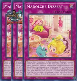 Yugioh! 3x Madolche Dessert MP25-EN398 Common 1st Ed NM - Image 1