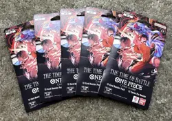One Piece CCG OP-16 The Time Of Battle Sleeved Booster Packs English - Lot of 5! - Image 1