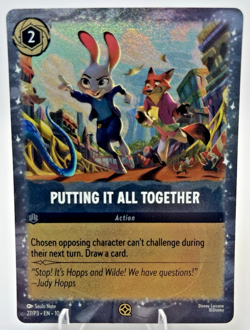 Disney Lorcana Putting It All Together Movie Promo Zootopia Foil Judy Hopps - Image 1