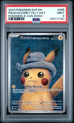Pokemon Card English - Pikachu with Grey Felt Hat #085 - Van Gogh Promo - PSA 9 - Image 2