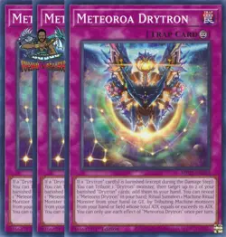 Yugioh! 3x Meteoroa Drytron MP25-EN397 Common 1st Ed NM - Image 1
