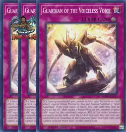 Yugioh! 3x Guardian of the Voiceless Voice MP25-EN396 Common 1st Ed NM - Image 1