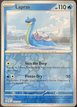 Lapras 016/091 SV: Paldean Fates Reverse Holo - Pokemon Card - Image 1