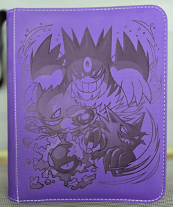 Pokemon Gengar 4 Pocket Purple Top Loader Binder 128 Cards Ready to Ship - Image 1
