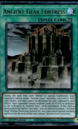 Ancient Gear Fortress (UR) Quarter Century Bonanza RA03-EN062 MP YuGiOh TCG | Bu - Image 1