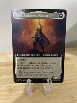 MTG Cecil, Dark Knight / Cecil, Redeemed Paladin Extended Art Regular #0445 NM/M - Image 2