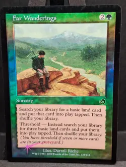 MTG Far Wanderings Foil Torment Vintage 125/143 LP Old Frame Retro Ramp Sorcery - Image 1