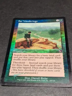 MTG Far Wanderings Foil Torment Vintage 125/143 LP Old Frame Retro Ramp Sorcery - Image 3