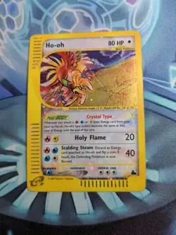 Pokemon Ho-Oh Skyridge Crystal Holo Secret Rare #149 Played - Image 1