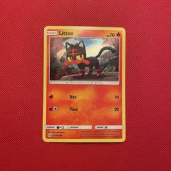 Litten Cosmos HoloFoil Promo Card (24/149) — Pokemon Sun & Moon, LP, Toploaded - Image 1