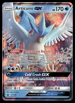 Pokemon Cards Articuno GX 31/168 Celestial Storm Holo GX Rare LP - Image 1
