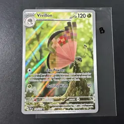 Vivillon Illustration Rare 193/191 SV08: Surging Sparks Pokemon Card NM SSP IR B - Image 1
