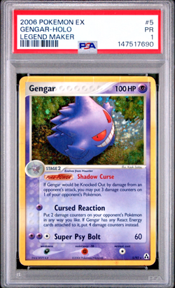 Pokemon Gengar EX Legend Maker Holo Rare 2006 5/92 PSA 1 - Image 1