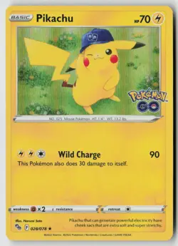 Pikachu 028/078 - Pokemon GO Holo - PTCG - LP - Image 1