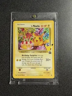 Pokemon Celebrations 25th Anniversary Birthday Pikachu #24 Black Star Promo - Image 1