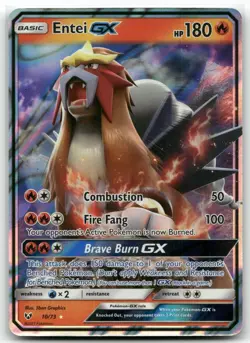 Entei GX 10/73 Holo Shining Legends GX Rare Near Mint - Image 1