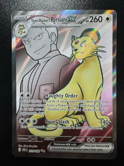 Team Rocket's Persian ex 219/182 Ultra Rare Destined Rivals Pokemon Holo NM - Image 1