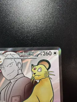 Team Rocket's Persian ex 219/182 Ultra Rare Destined Rivals Pokemon Holo NM - Image 4