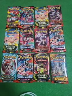 Pokemon TCG Booster Pack Lot (12) New & Sealed Ready to Ship In Hand - Image 1