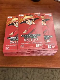 🔥 One piece OP13 Carrying on His Will Sleeved Booster Pack LOT X15 🔥 - Image 1