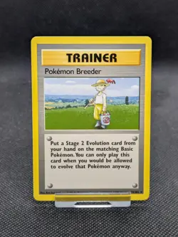 Pokemon Breeder 76/102 Base Set Rare Pokemon card WOTC LP-NM - Image 1