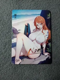 NAMI one piece QR17 the moment love awakens Goddess Story WAIFU ANIME CARD - Image 1