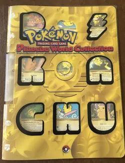 Vintage Pokemon Pikachu World Collection 2000 Folder w/ 9 cards - Image 1