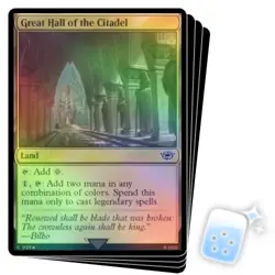 FOIL GREAT HALL OF THE CITADEL X4 The Lord Of The Rings Magic MTG MINT CARD - Image 1