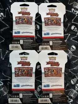 Destined Rivals Sleeved Booster Packs FULL PACK ART SET Pokemon SEALED Set Of 4 - Image 2