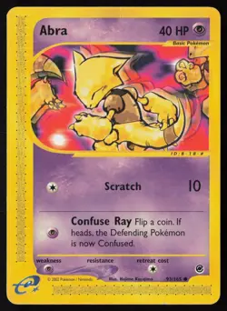 Pokemon Vintage Abra 093/165 Expedition Non-Holo - HP / DMG - Image 1