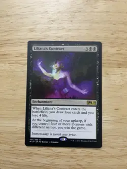 MTG Liliana's Contract (M19) Core Set 2019 Regular Rare 107/280 LP - Image 1