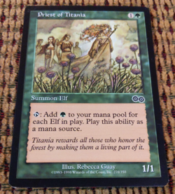 Priest of Titania | MTG Urza’s Saga | NM | Elf Creature | - Image 2