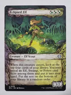 MTG Lorwyn Eclipsed ECL Eclipsed Elf (0336) Non-Foil Showcase Uncommon NM x4 - Image 1