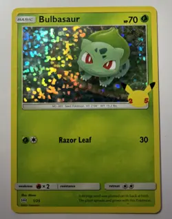 Pokemon TCG Bulbasaur 1/25 McDonald's 25th Anniversary Promo Holo Card - Image 2
