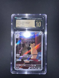 Japanese Pokemon Night Wanderer Persian 075/064 Art Rare AR CGC Pristine 10 - Image 1