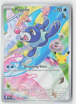 Popplio 045 Holo Promo ME: Mega Evolution Promo Pokemon Near Mint - Image 1