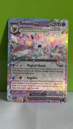 Sylveon ex SV08: Surging Sparks #086/191 Holo Pokemon Card Double Rare NM - Image 1