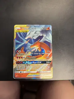 Pokemon Reshiram & Charizard GX TAG TEAM Ultra Rare Holo 20/214 Unbroken Bonds - Image 1